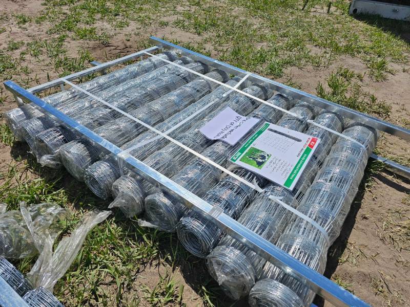 lot 7976 image: Unused&nbspKJ K1230 Heavy-Duty Galvanized Field Fence 4FT x 100FT Roll, 10 Rolls