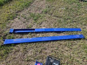 lot 7777 image: Unused Heavy Duty Fork Lift Extensions 10ft