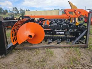 lot 7788 image: Unused CAPTOK CK-D39F Skid Steer Trencher Attachment 39-inch Depth 8-inch Width
