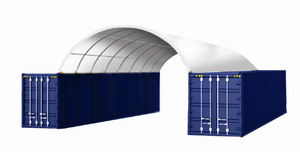 lot 7745 image: Unused 20x40 Shipping Container Canopy Shelter W20xL40xH6.6