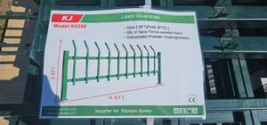 lot 7980 image: Unused&nbspKJ Lawn Guardrail Model K0308 Galvanized Steel Fence Panel Set