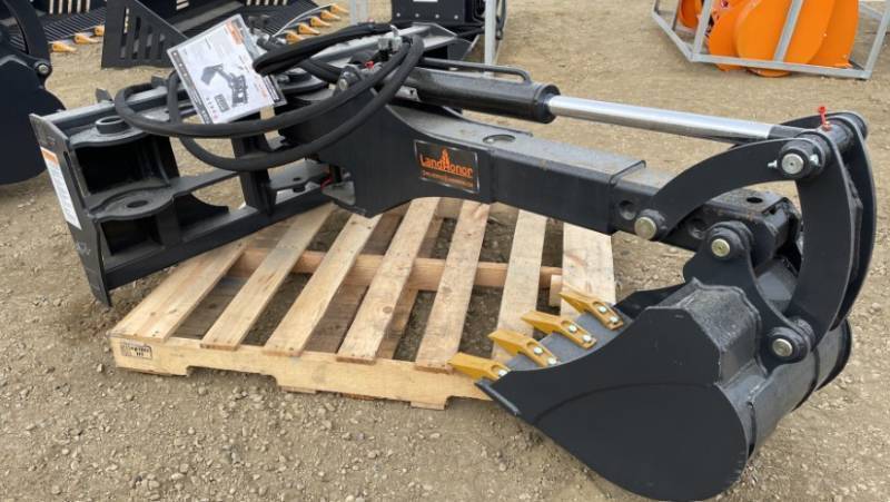 lot 2590 image: Unused 2025 Landhonor BH-12-72D Big Arm Skid Steer Backhoe
