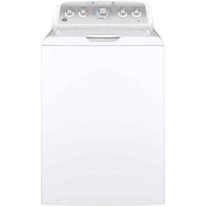 lot 10034 image: GE - 4.6 Cu. Ft.  Top Load Washer - White on WhiteSilver