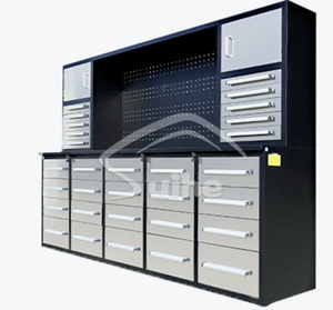 lot 586 image: Unused Suihe Toolchest with cabinets  H10FT-30D-01A  Stainless top and front