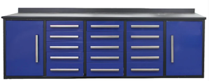 lot 4006 image: Chery Industrial 10ft 15-Drawer Workbench with Tool Chests&nbsp