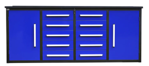 lot 4007 image: Cherry 7ft -10 Drawer Industrial Workbench Tool Chest