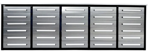 lot 4019 image: Chery Industrial 10 ft 30-Drawer Stainless Steel Workbench Tool Chest&nbsp