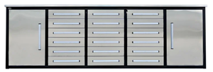 lot 4020 image: Chery 10 FT 18-Drawer Stainless Steel Workbench&nbsp