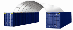 lot 4042 image: Gold Mountain Container Shelter C2040 20x40ft Single-Truss