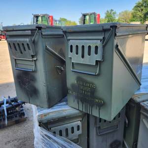 lot 319 image: Military 30MM Ammo Can PA108 Steel Storage Box  Set of 2&nbsp