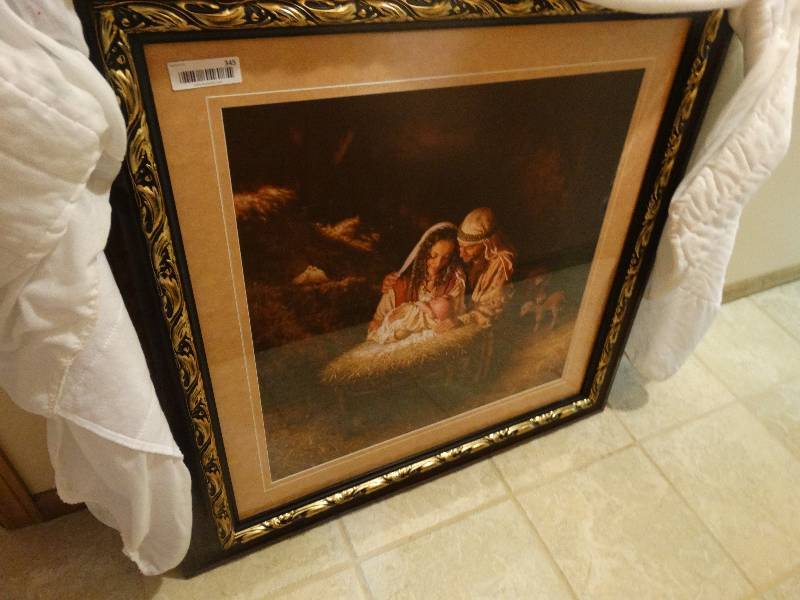 lot 345 image: Large framed Religious print