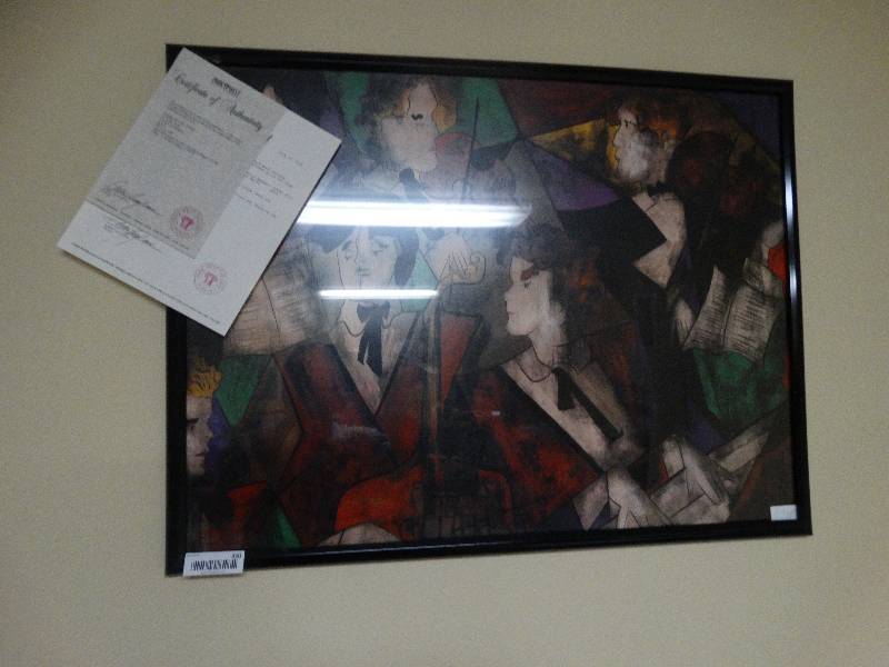 lot 350 image: Large framed print- Linda LeKinff Grand Orchestra 25 x 31-78