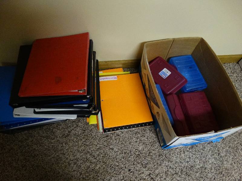 lot 366 image: Plastic cases binders folders
