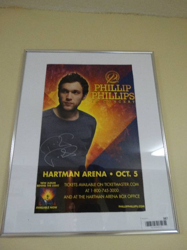 lot 387 image: Framed signed concert flyer
