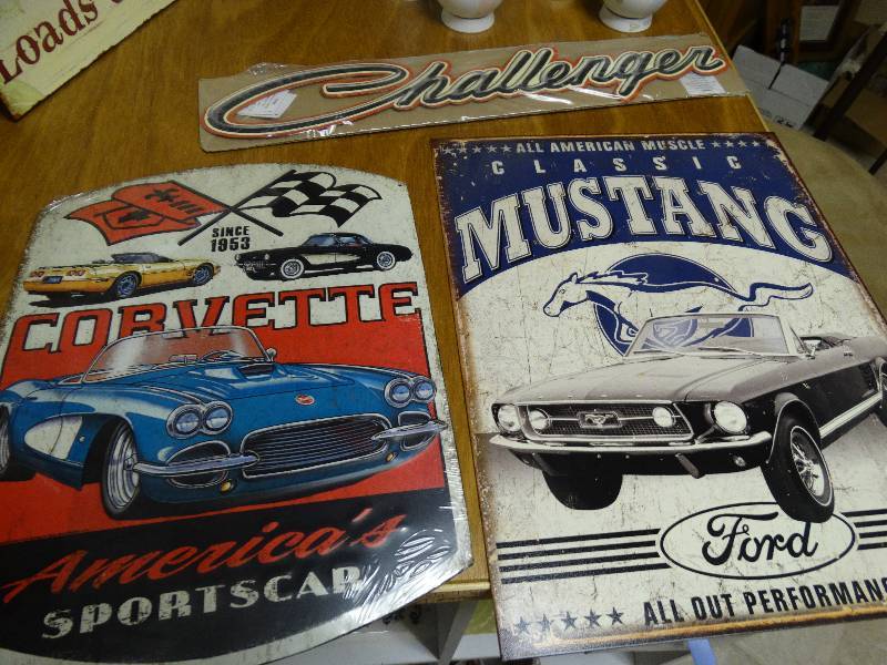 lot 394 image: 4 various metal signs