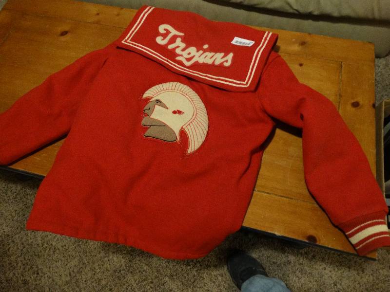 lot 418 image: Letterman jacket- Trojans