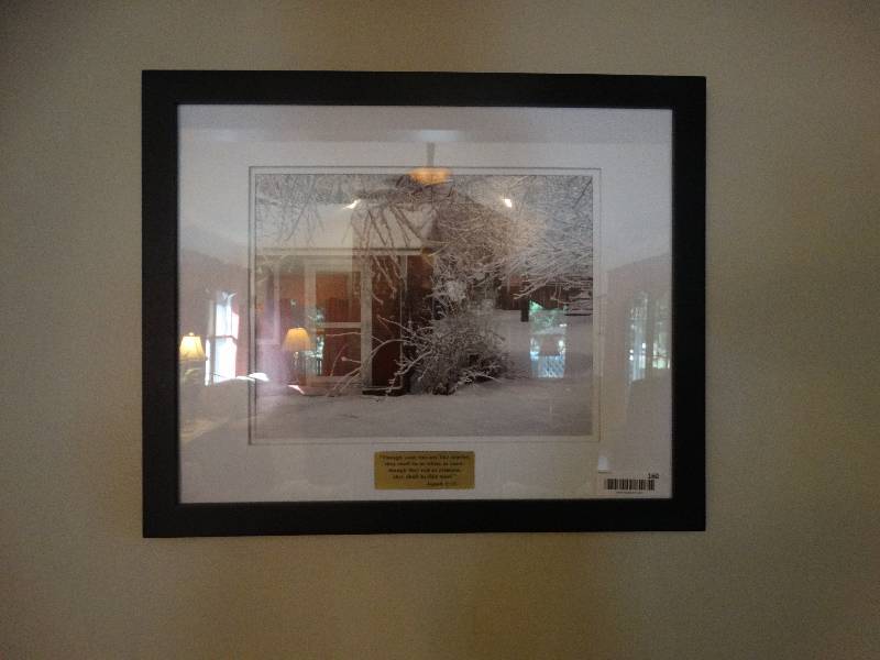lot 160 image: Framed original picture w scripture