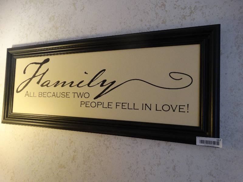 lot 167 image: Framed wall decor- 14 x 36