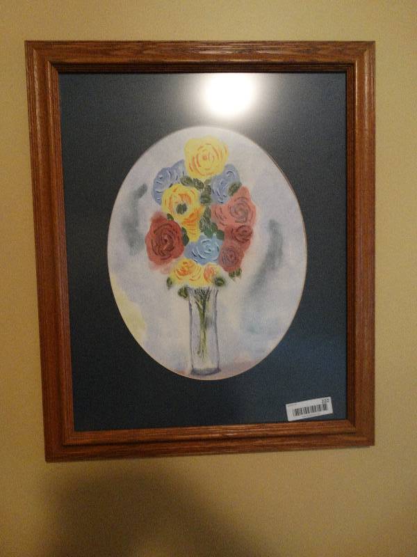 lot 222 image: Framed print- Floral