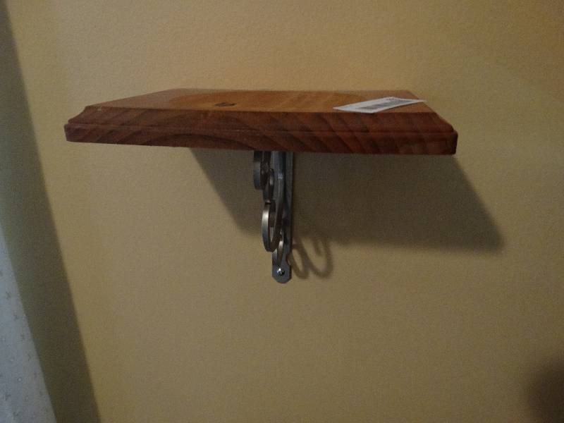 lot 231 image: 5 wood wall mount shelves