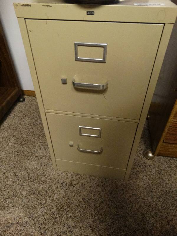 lot 274 image: 2 drawer file cabinet.