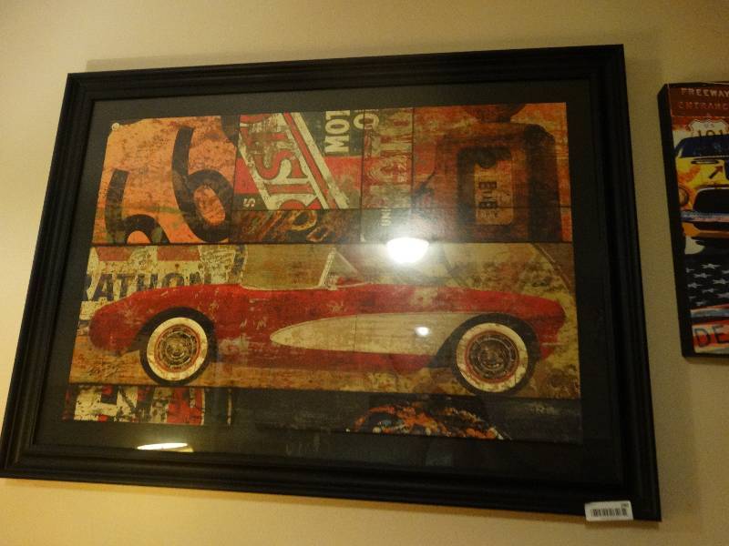 lot 290 image: Large framed car print
