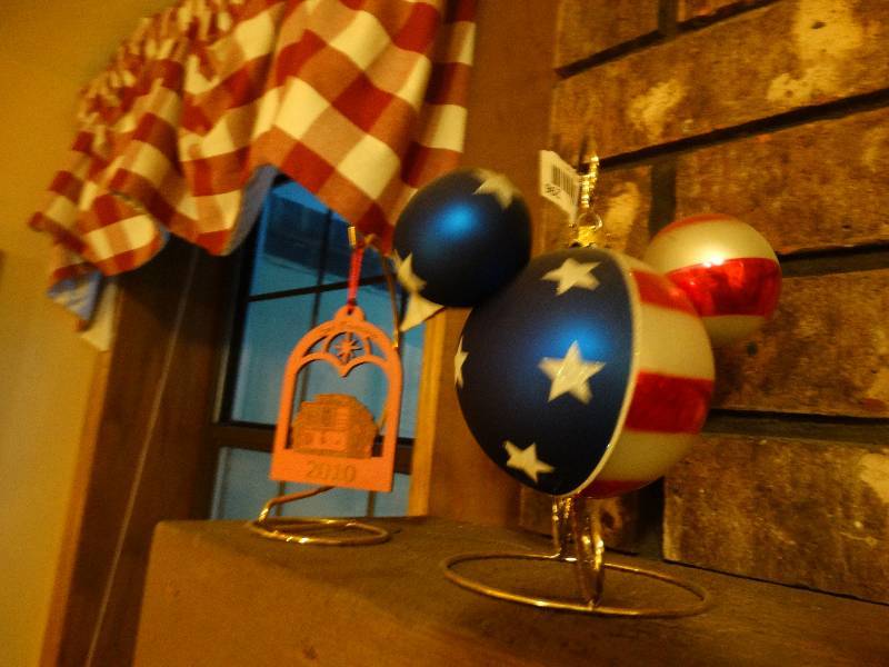lot 296 image: Mickey Mouse stars & stripes ornament & SF 2010 ornament