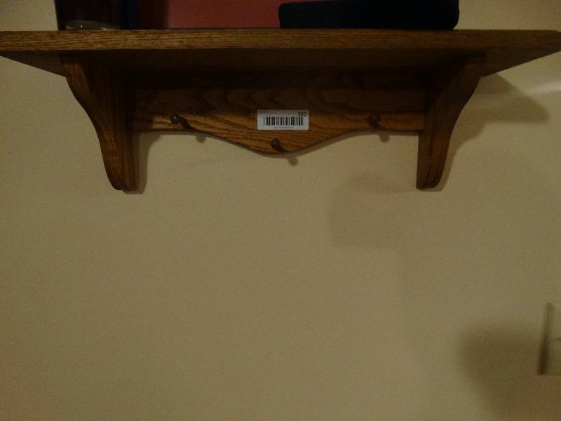 lot 320 image: Oak wall shelf