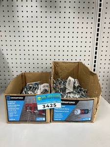 lot 3425 image: Unused Crawford Assorted Straight and Double Armed Shelf Hooks