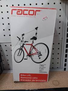 lot 3436 image: Ceiling-Mounted Bicycle Hoist Storage System with 50lb Capacity
