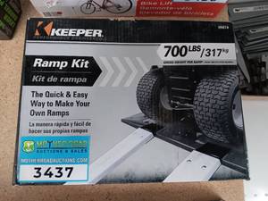 lot 3437 image: KEEPER Ramp Kit 700lbs Cap - The Keeper� Do-it-Yourself Ramp Kit Allows Truck Owners to Load Motorcycles, Tractors, ATVs, and Other Wheeled Vehicles Quickly & Safely On and Off the Truck Bed