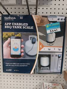 lot 3441 image: GasWatch Model TVL215-BLK App-Enabled BBQ Tank Scale w Smartphone Connectivity. Features App Integration for iOS & Android to Monitor Fuel Levels
