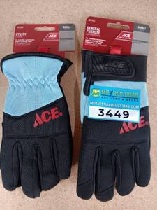 lot 3449 image: Lot of 2 - ACE Hardware 5 General Performance 2 Utility Work Gloves Small Size - Utility and General Purpose