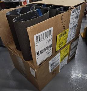 lot 3501 image: Lot of 17 - Clarke EZ-8 Ceramic Floor Sanding Belts 8x19 80G