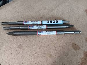 lot 3525 image: Lot of 3 New Vulcan Point SDS Plus Drill Bits #410