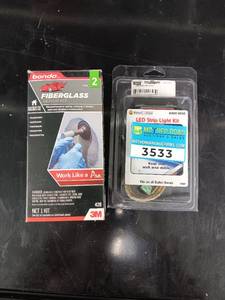 lot 3533 image: New in Package LED Strip Light Kit & Fiberglass Repair Kit Stage 2