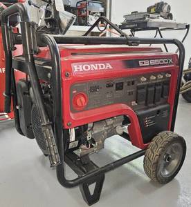 lot 3311 image: Honda EB 6500X Portable Generator with Intelligent Auto Voltage Regulator - 120 & 240 Volts - Auto Throttle - Special Muffler For Quieter Operation