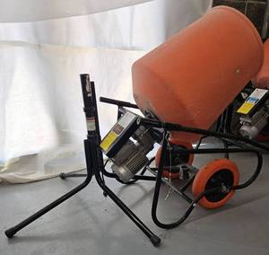 lot 3319 image: Kushlan 350 Series Electric Concrete Mixer - The 3.5 cu. ft. Capacity Drum holds up to 2 - 80 lbs bags of premixed concrete. CE, UL, and CSA Approved