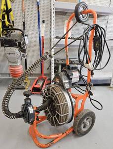 lot 3325 image: The Metro Power Drain Cleaner MEM1X0581 13HP Commercial Snake