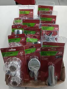 lot 3348 image: 15 Pieces in Original Packaging UNUSED ACE Hardware Sink and Shower Handle Replacement Collection Lot