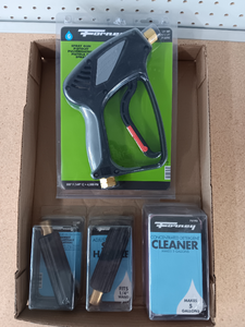 lot 3362 image: 4 Pieces in Original Packaging UNUSED Forney Spray Gun, Concentrated Detergent Cleaner, 2 Adjustable Handles