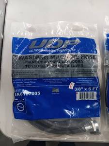 lot 3370 image: Lot of 9 UNUSED UDP Washing Machine Hose 38 x 5-6 FT Premium Reinforced Rubber