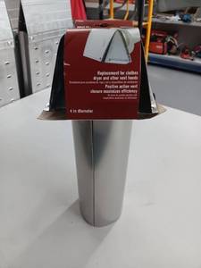 lot 3375 image: Lot of 7 UNUSED 4-inch Clothes Dryer Vent Hood Replacement with Positive Action Closure