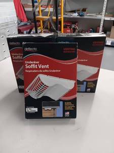 lot 3376 image: Lot of 3 UNUSED Deflecto Undereve Soffit Vent for 3-5 inch Openings