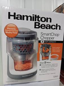 lot 3397 image: UNUSED Hamilton Beach Smart Chop Food Chopper 3-Cup Capacity