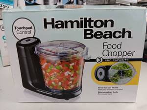 lot 3403 image: UNUSED Hamilton Beach 3-Cup Food Chopper with Touchpad Control