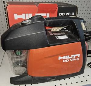 lot 3461 image: Hilti DD VP-U Vacuum Pump Retail $1841.00 - Vacuum Pump for Fastening Diamond Drilling Systems without Need for Drilling & Anchoring - Hose length 3000 mm Weight without battery 19.8 lb