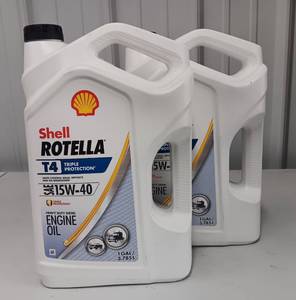 lot 3582 image: Lot of 2 - UNOPENED Shell Rotella T4 15W-40 Heavy Duty Diesel Engine Oil - 1 Gallon Each