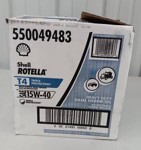 lot 3585 image: New Diesel Oil - Shell Rotella SAE15W-40 - 6 x1qt Plastic Bottles