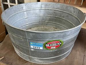 lot 3659 image: Behrens 17 Gallon Galvanized Steel Round Tub